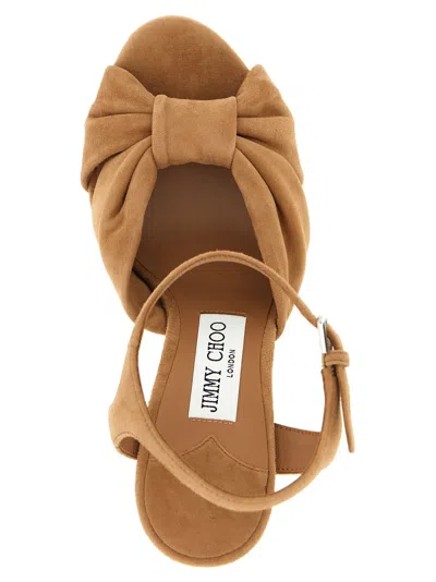 Jimmy Choo Heloise Platform Heel In Camel