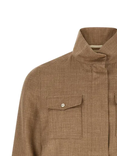 Herno Field Jacket In Tan
