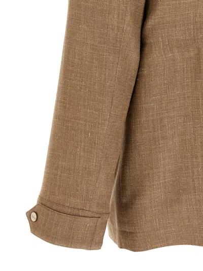 Herno Field Jacket In Tan