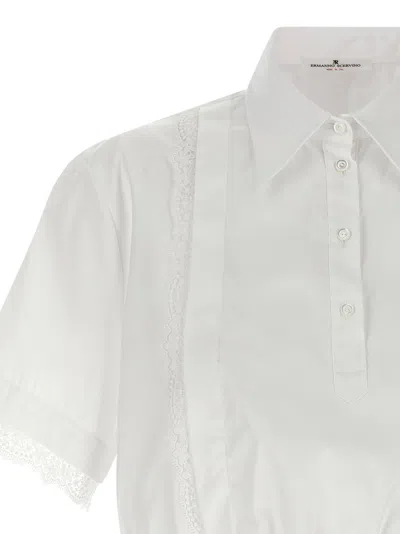 Ermanno Scervino Lace Insert Shirt In White