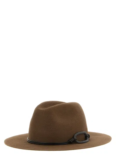 Brunello Cucinelli Fedora In Camel