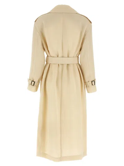 Max Mara Studio Trench Coat In Beige