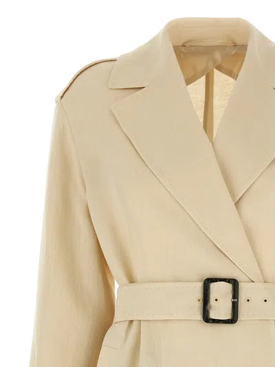 Max Mara Studio Trench Coat In Beige