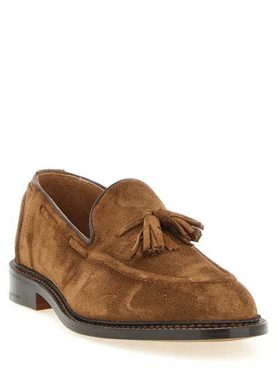 Tricker's Suede Tassel Loafer Loafer In Brown