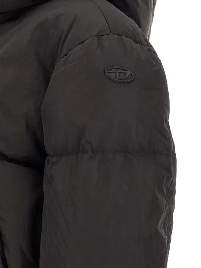 Diesel Down Jacket In Black