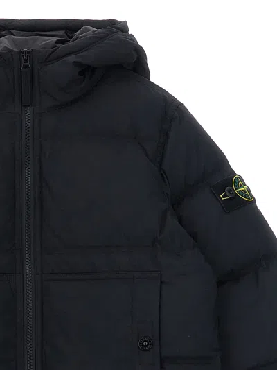 Stone Island Junior Quilted Down Down Jacket In Black