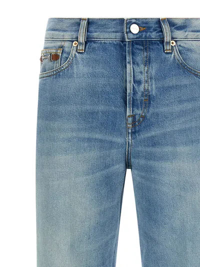 Gucci Stone-washed Denim Jeans In Blue