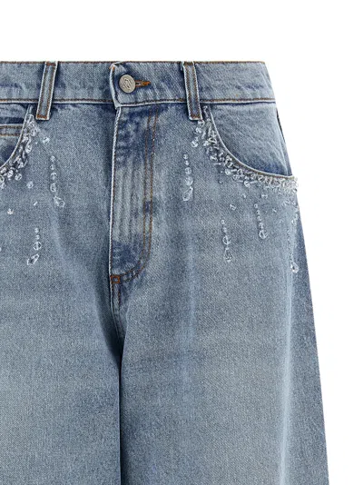 Giuseppe Di Morabito Crystal-embellished Jeans In Light Blue