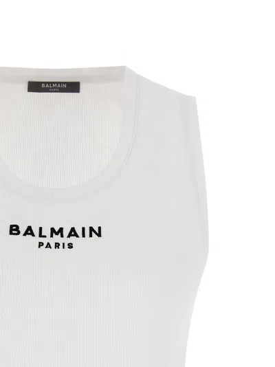 Balmain Paris Tank Top In White