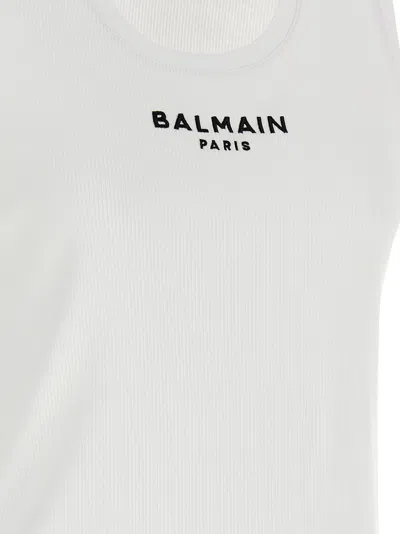 Balmain Paris Tank Top In White