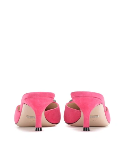 Shop Gucci Dionysus Suede Kitten Heels In Pink