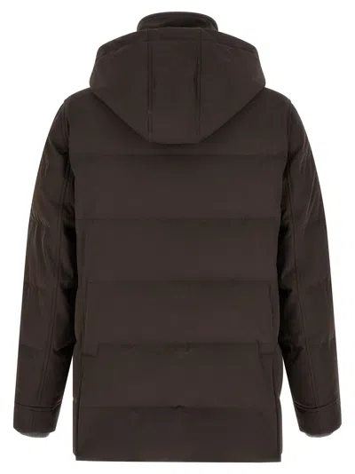 Brunello Cucinelli Quilted Down Parka In Black