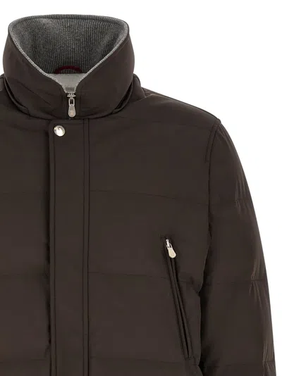 Brunello Cucinelli Quilted Down Parka In Black
