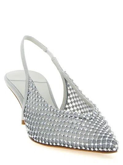 Le Silla Gilda Slingback Heel In Silver
