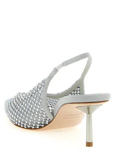 Le Silla Gilda Slingback Heel In Silver