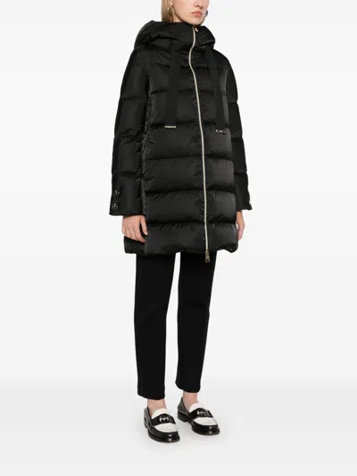 Herno Satin Down-filled Down Jacket In Black
