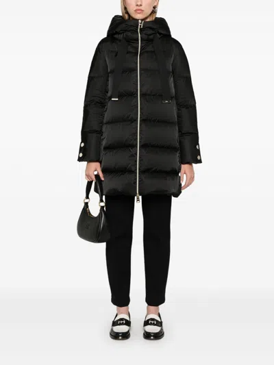 Herno Satin Down-filled Down Jacket In Black