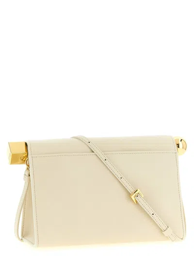 Jacquemus Rolled Top Rectangular Shoulder Bag In Neutral