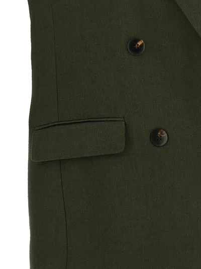 Max Mara Studio Vest In Olive Green