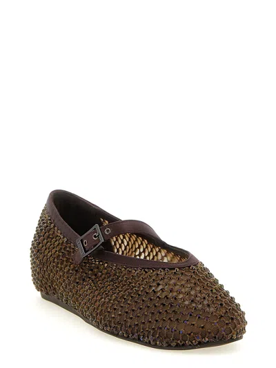 Le Silla Gilda Ballet Flat In Brown