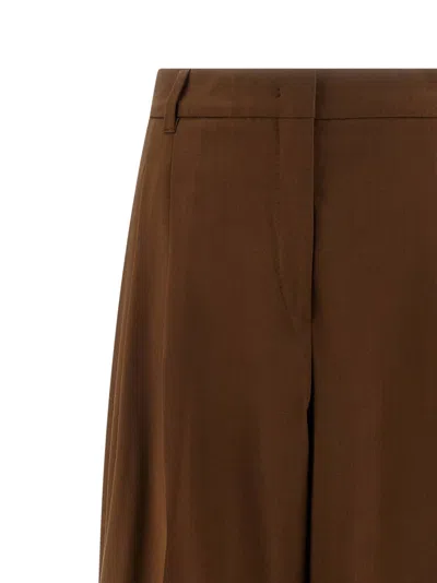Max Mara Studio Trousers In Brown