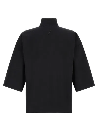Thom Krom Ms 196 Oversized Half-zip Sweatshirt In Black