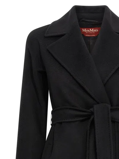 Max Mara Studio Dravenna Coat In Black