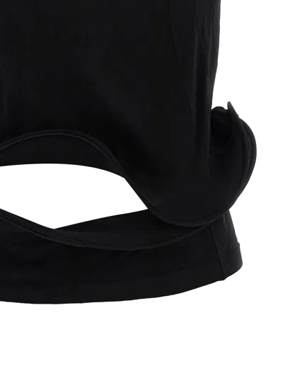 Junya Watanabe Sculptural Hem With Wire Structure T-shirt In Black