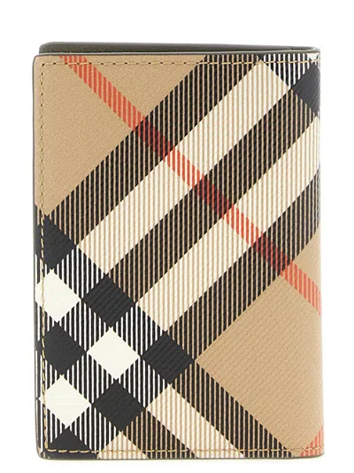 Burberry Check Pattern Card Case In Multi