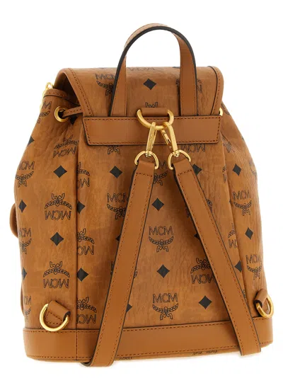 Mcm Aren Backpack In Cognac