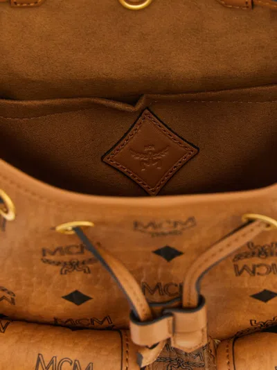 Mcm Aren Backpack In Cognac
