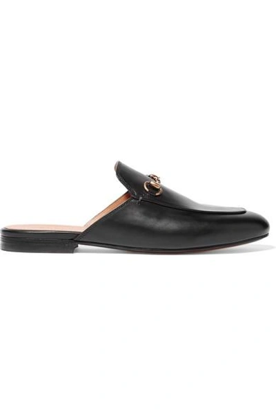 GUCCI Princetown horsebit-detailed leather slippers 