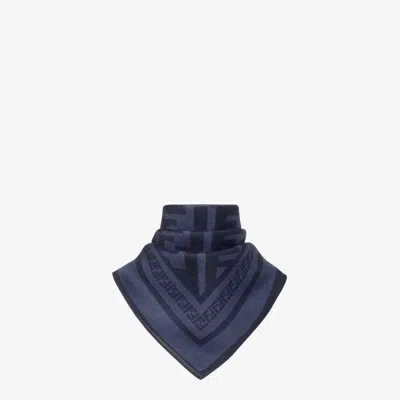Fendi E26 Scarf In Navy