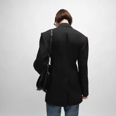 Celine Single-breasted Wool Blazer In Black