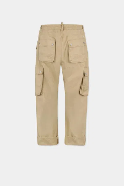 Dsquared2 Multi-pocket Utility Cargo Pants In Beige