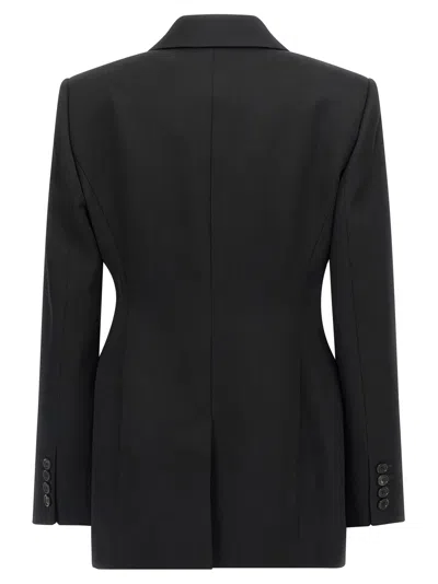Givenchy Satin Lapel Blazer In Black