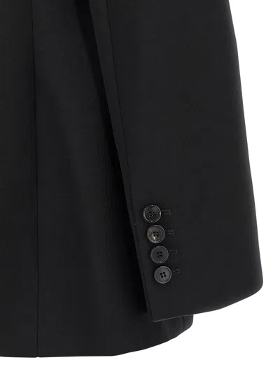 Givenchy Satin Lapel Blazer In Black