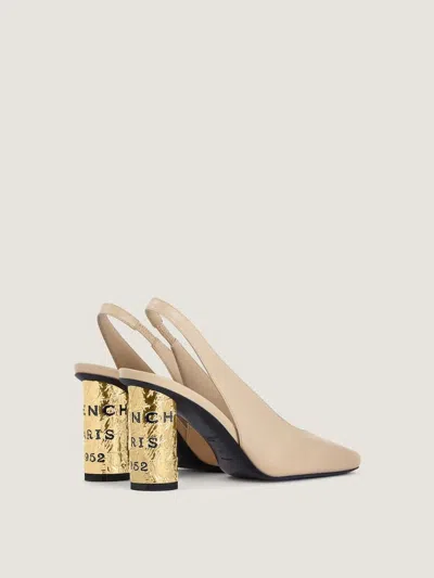 Givenchy Architectural Metallic Heel Slingback Heel In Neutral
