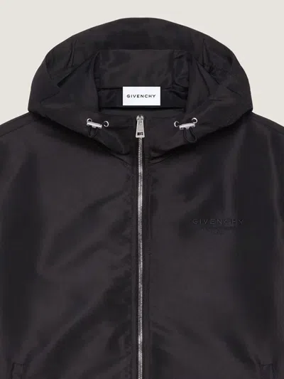 Givenchy Hooded Nylon Jacket In Black