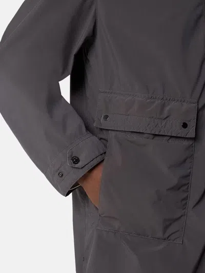 Stone Island Technical Cotton Coat In Charcoal