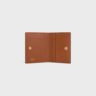 Celine E26 Card Case In Tan