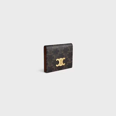Celine E26 Card Case In Tan