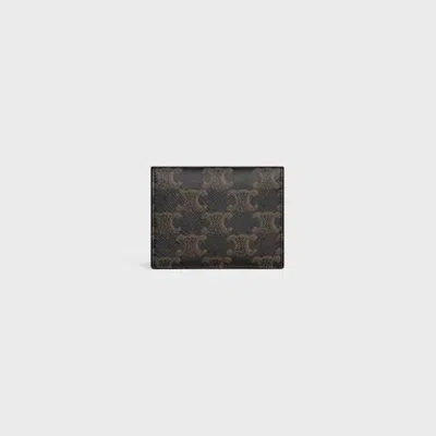Celine E26 Card Case In Tan