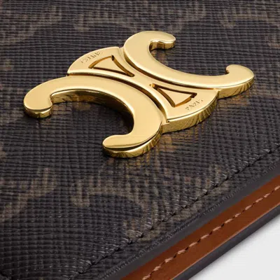 Celine E26 Card Case In Tan