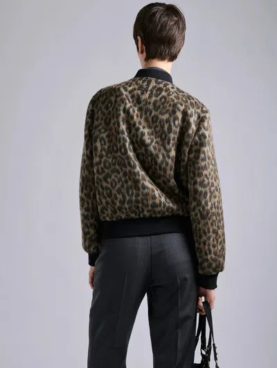 Barbara Bui Leopard-print Wool Jacket In Tan