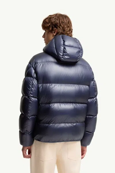 Moncler Quilted Down Down Jacket In Navy