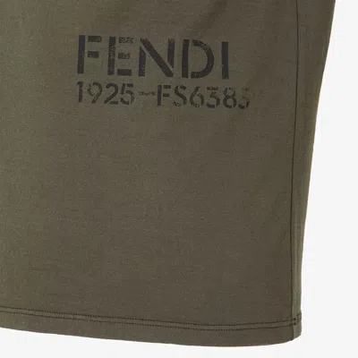 Fendi 1925 Stencil Print T-shirt In Green