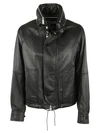 SAINT LAURENT Saint Laurent Cropped Leather Jacket,458015Y5QQ21000