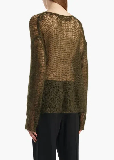 Khaite H26 Sweatshirt In Olive