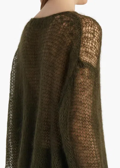 Khaite H26 Sweatshirt In Olive